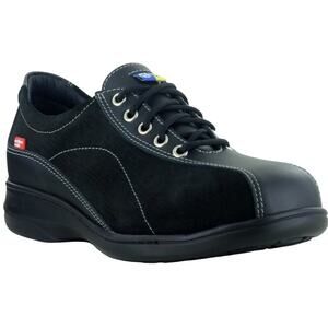 Mellow Walk Womens Daisy 420092 Work Shoes Size 5.5 Black Steel Toe SR NIB